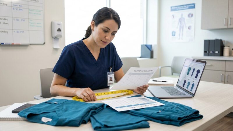 How to Use a Scrub Size Chart Before Buying Medical Scrubs Online